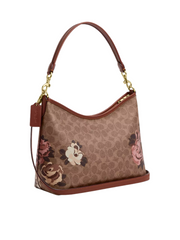 gambar-belakang-Coach-Laurel-Shoulder-Bag-In-Signature-anvas-With-Rose-Print-Tan-Multi