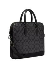 gambar-belakang-Coach-Liam-Compact-Brief-In-Signature-Canvas-Charcoal-Black