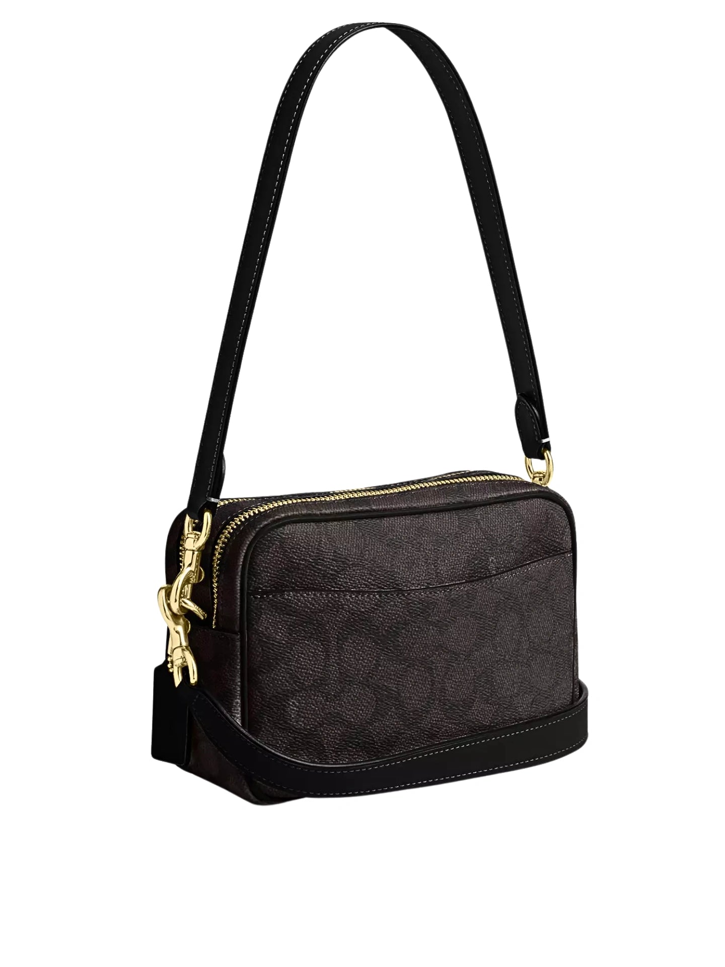 gambar-belakang-Coach-Mini-Carey-Crossbody-Bag-In-Signature-Canvas-Walnut-Black