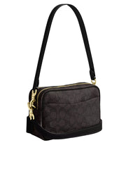 gambar-belakang-Coach-Mini-Carey-Crossbody-Bag-In-Signature-Canvas-Walnut-Black