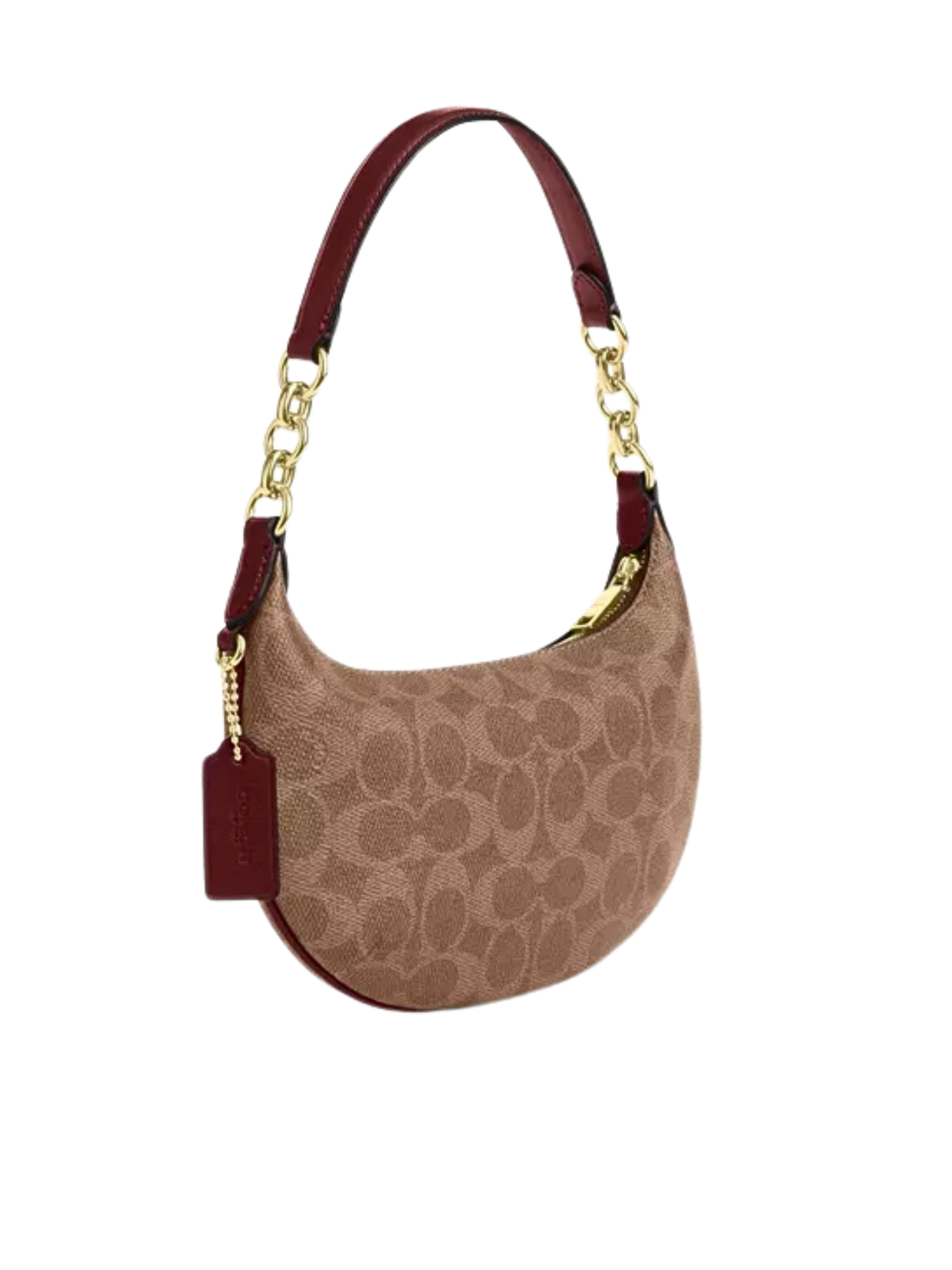 gambar-belakang-Coach-Mini-Payton-Bag-In-Signature-Canvas-With-Horse-And-Carriage-Print-Tan-Black-Cherry