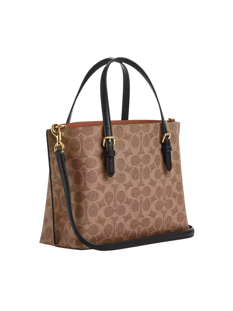 gambar-belakang-Coach-Mollie-Tote-Bag-25-In-Signature-Canvas-Tan-Black