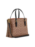 gambar-belakang-Coach-Mollie-Tote-Bag-25-In-Signature-Canvas-Tan-Black