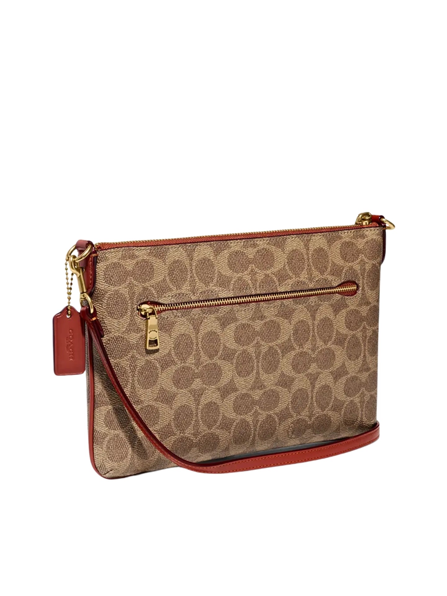 gambar-belakang-Coach-Polly-Crossbody-Bag-In-Signature-Canvas-Tan-Rust