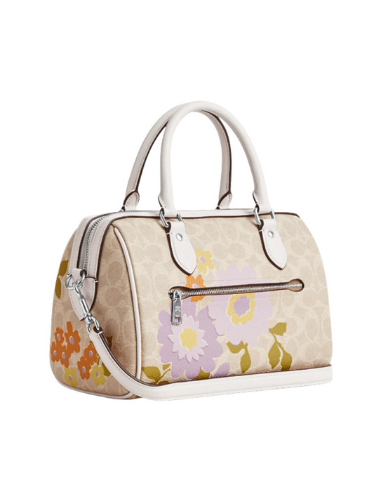 gambar-belakang-Coach-Rowan-Satchel-Bag-In-Signature-Canvas-With-Floral-Print-Sand-Multi