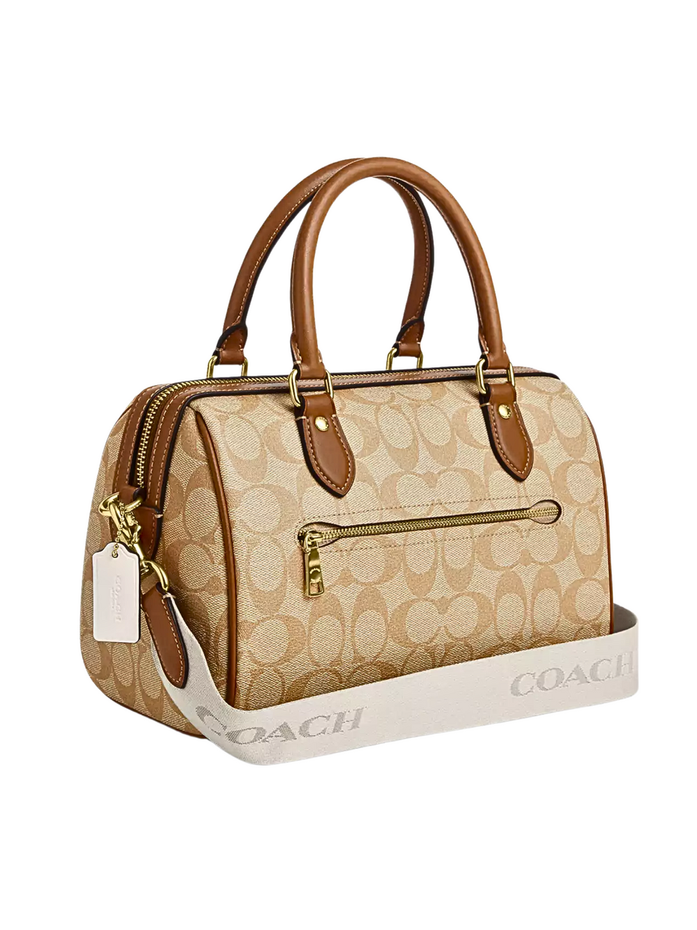 gambar-belakang-Coach-Rowan-Satchel-In-Signature-Canvas-With-Stripe-Light-Khaki-Chalk-Saddle