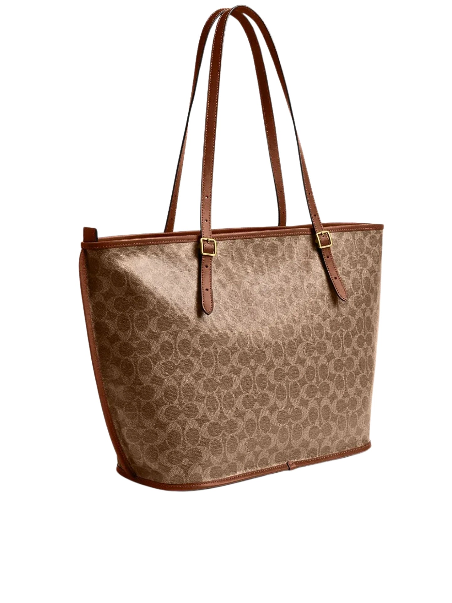gambar-belakang-Coach-Taxi-Tote-Bag-In-Signature-Canvas-Tan-Sable