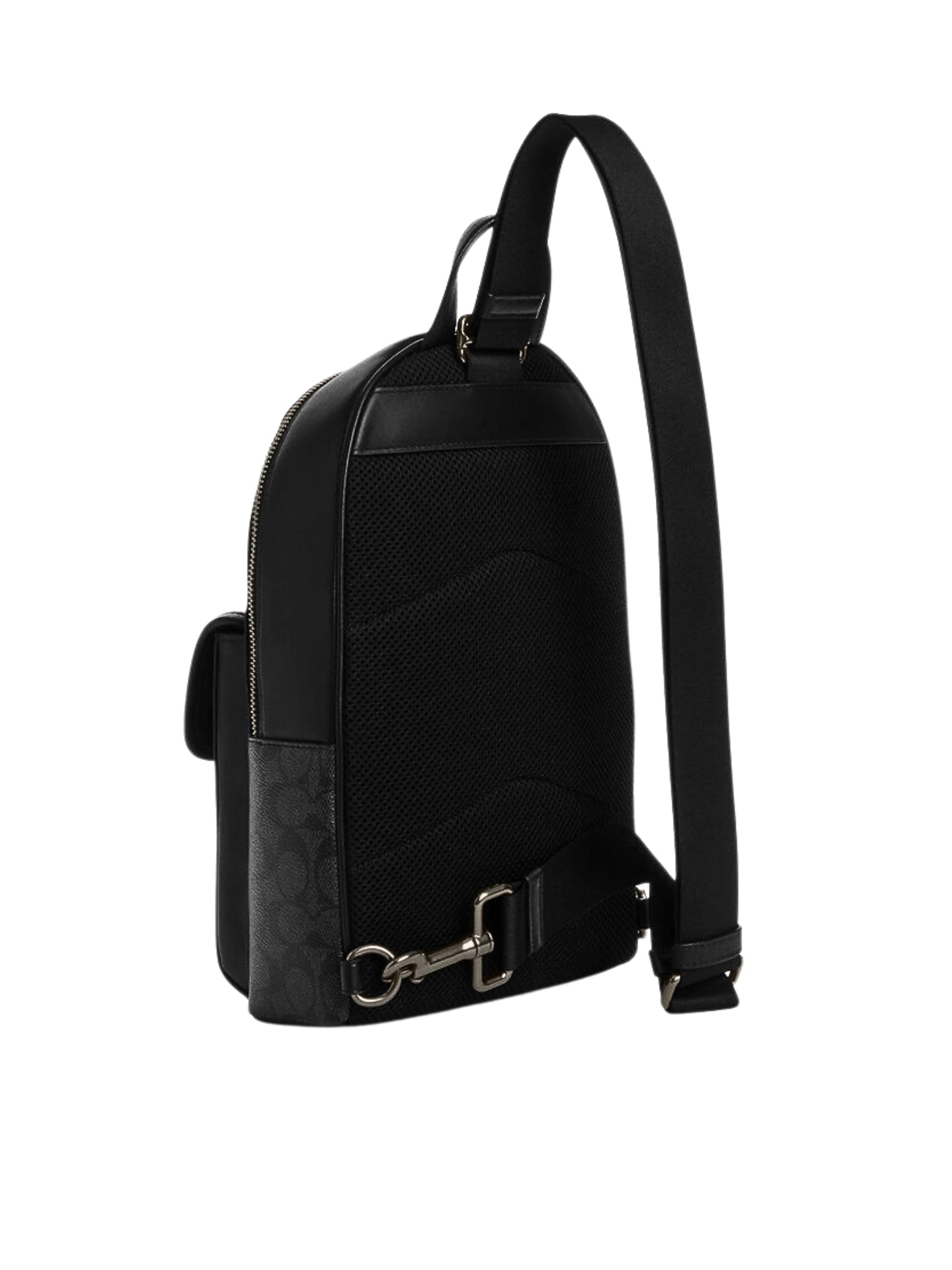 gambar-belakang-Coach-Turnlock-Sling-Pack-In-Signature-Canvas-Charcoal-Black