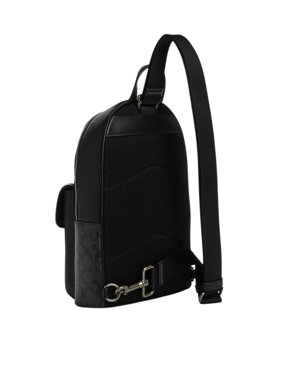 gambar-belakang-Coach-Turnlock-Sling-Pack-In-Signature-Canvas-Charcoal-Black