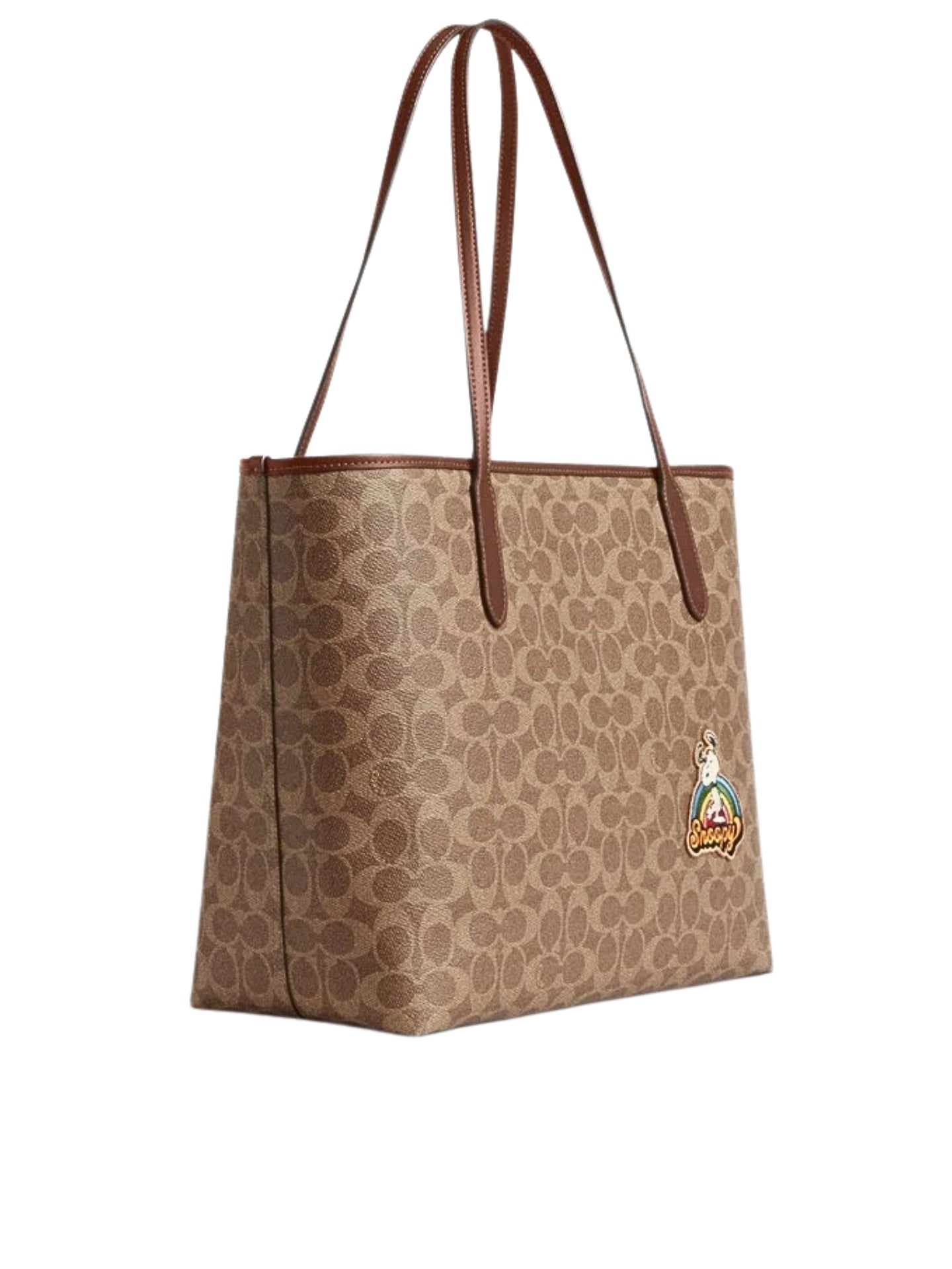 gambar-belakang-Coach-X-Peanuts-City-Tote-Bag-In-Signature-Snoopy-Patches-Tan-Brown_Multi