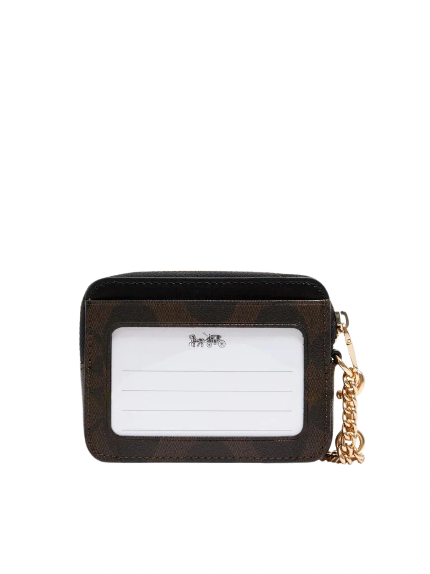 gambar-belakang-Coach-Zip-Card-Case-Signature-Canvas-Brown-Black