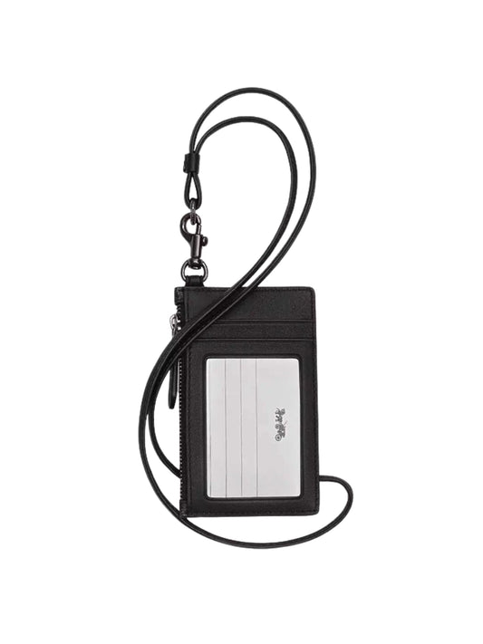 gambar-belakang-Coach-Zip-Lanyard-Card-Case-In-Signature-Canvas-Charcoal-Black