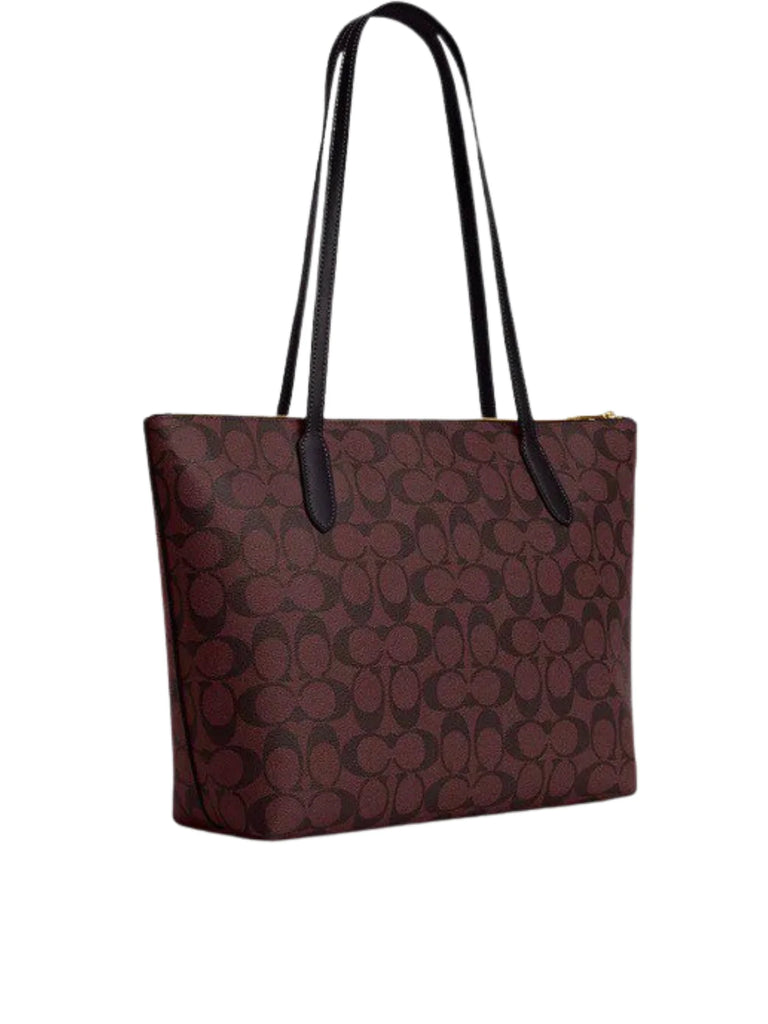 gambar-belakang-Coach-Zip-Top-Tote-Signature-Canvas-Oxblood-Multi