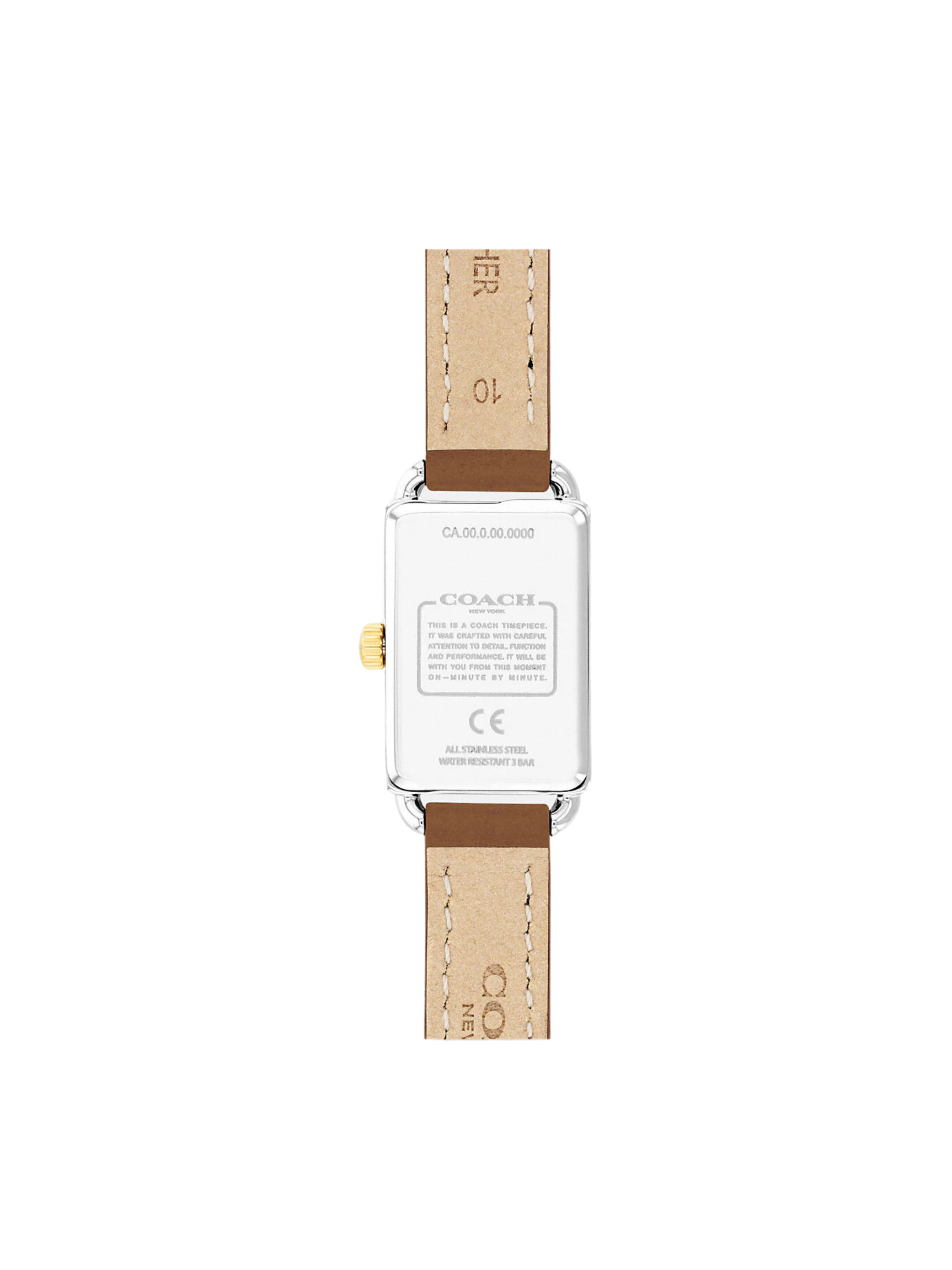 gambar-belakang-Coach -Liz -Watch- 24- Mm -White -Dial -Leather -Strap -Saddle