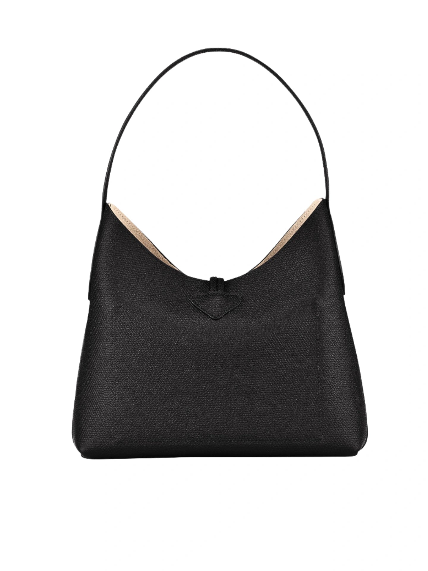 gambar-belakang-Longchamp-Le-Roseau-M-Hobo-Bag-Leather-black
