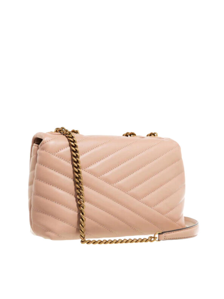 Tory Burch 64963 Kira Chevron Small Convertible Shoulder Bag Pink