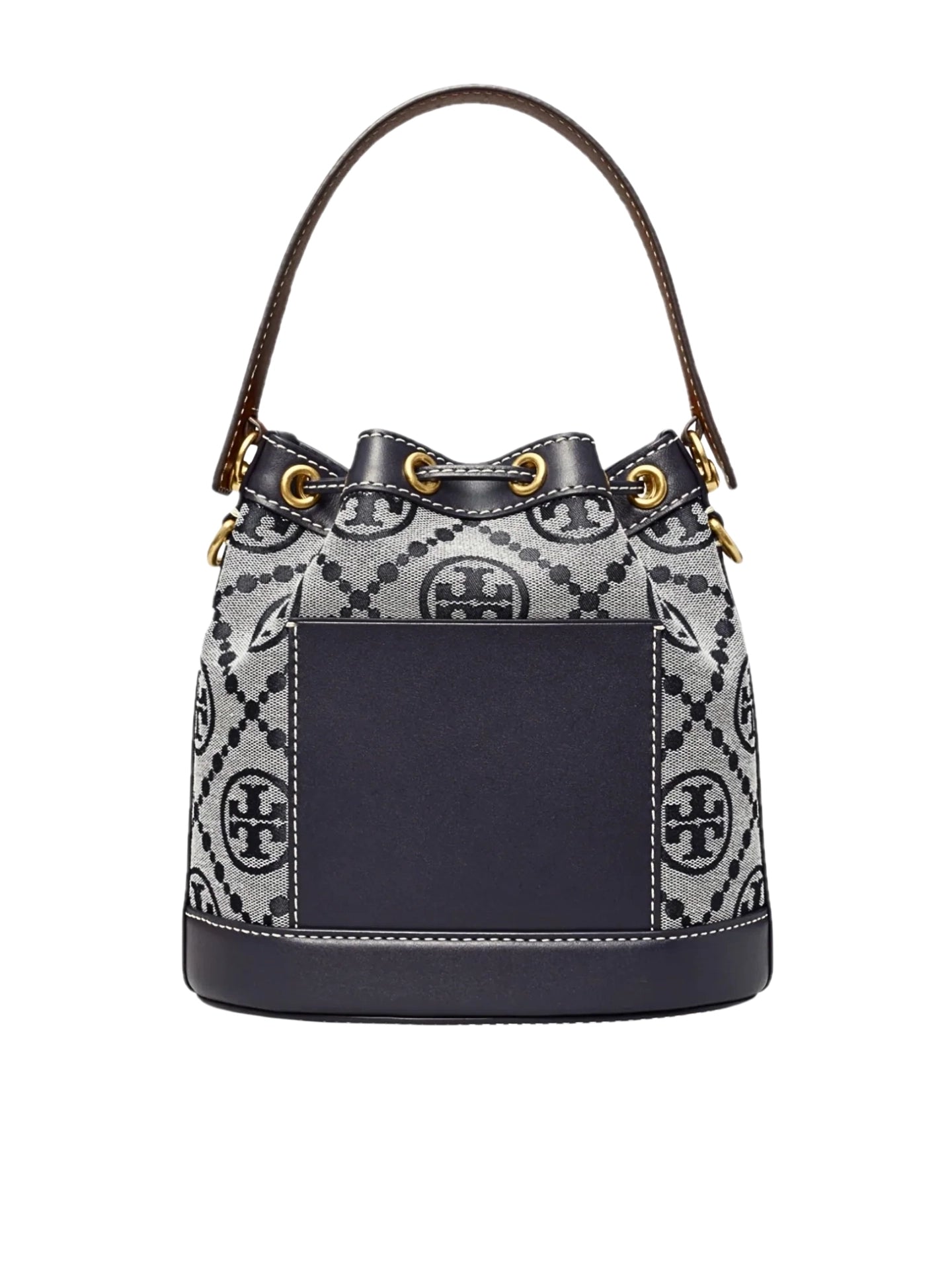 gambar-belakang-Tory-Burch-T-Monogram-Jacquard-Bucket-Bag-Tory-Navy