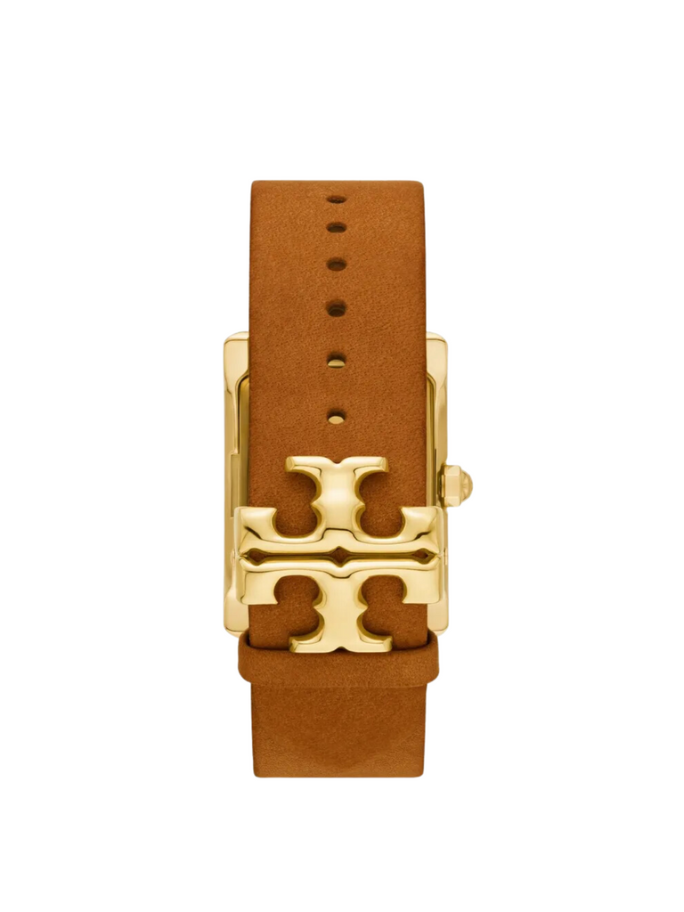 gambar-belakang-Tory -Burch-Eleanor-Leather-Strap /Gold-Tone- Stainless- Steel -Watch -Luggage
