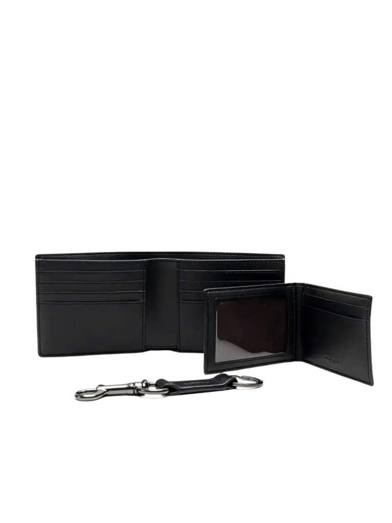 gambar-dalam-Coach-Boxed-3-In-1-Wallet-Gift-Set-In-Signature-Canvas-Walnut-Black