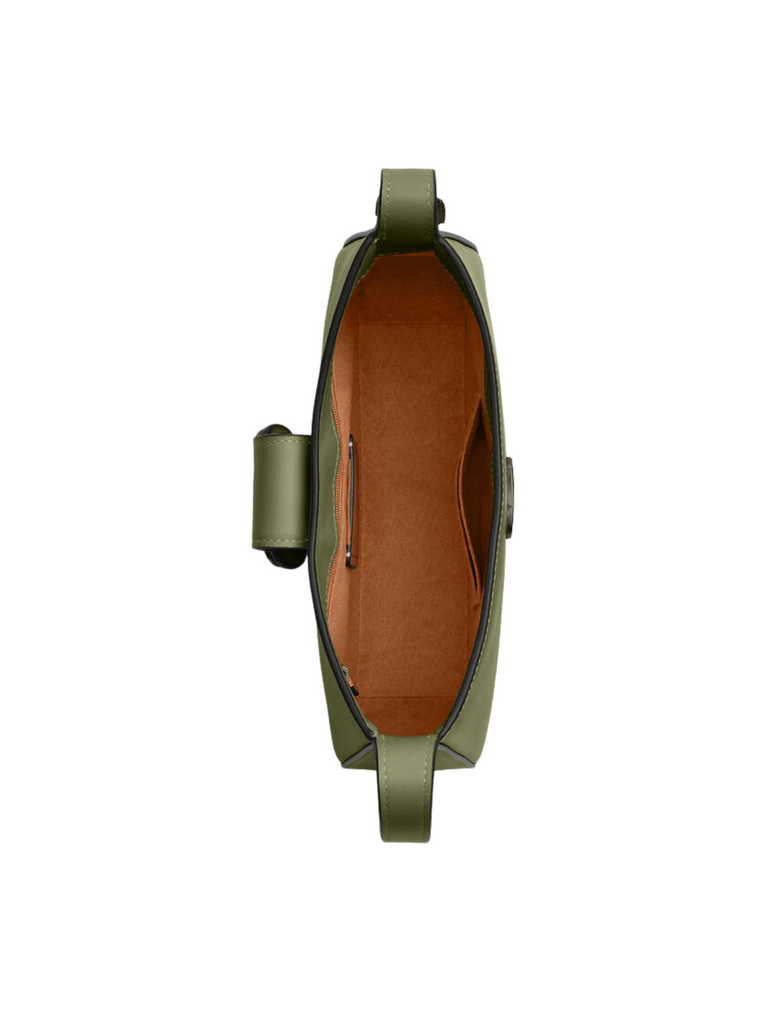 gambar-dalam-Coach-Eliza-Shoulder-Bag-Leather-Covered-Closure-Militay-Green