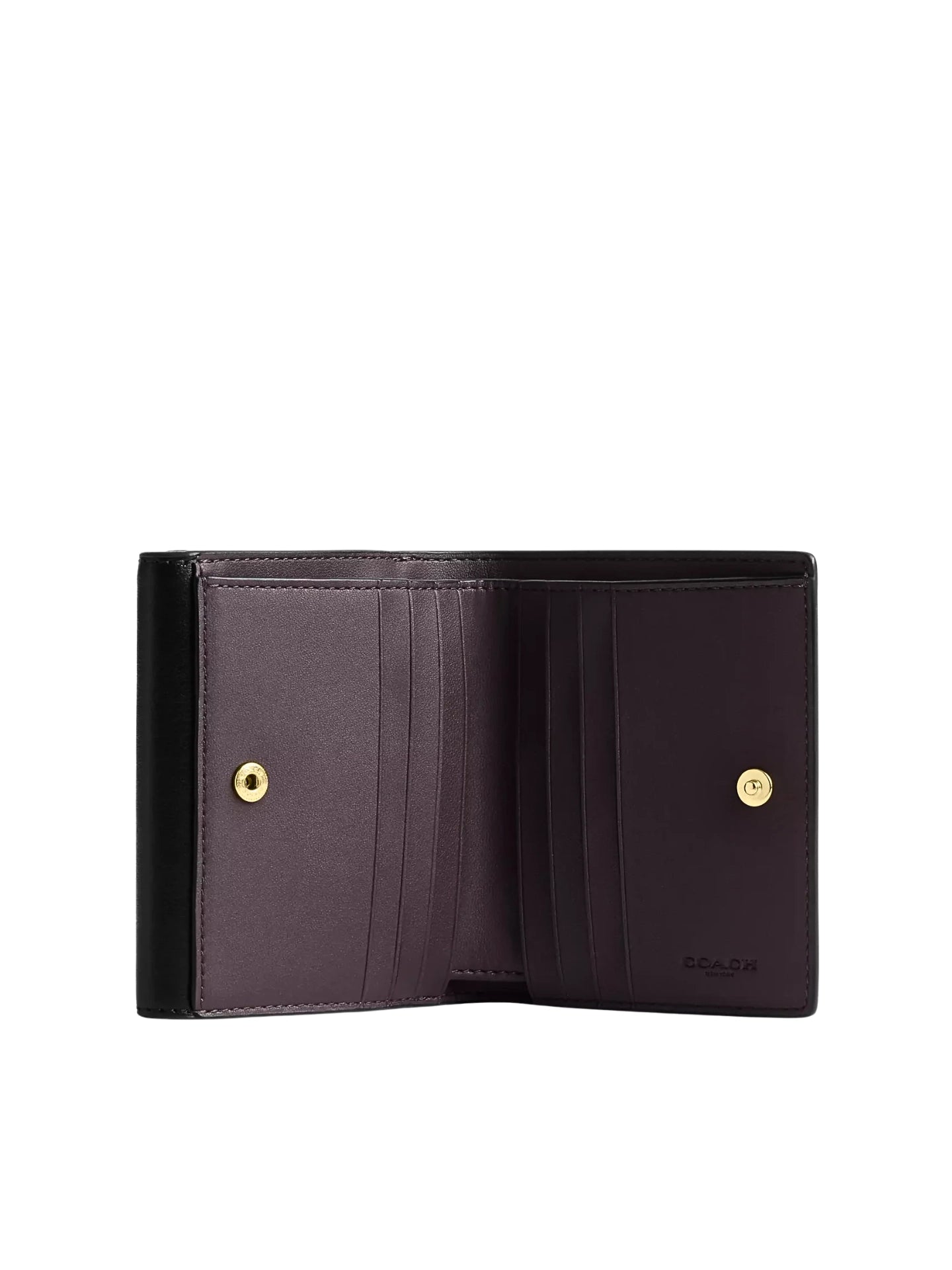 Coach Eliza Small Wallet In Signature Canvas Walnut/Black