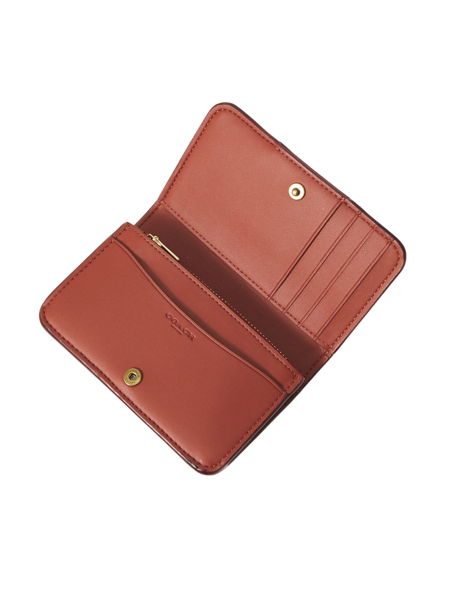 gambar-dalam-Coach-Essential-Slim-Card-Case-In-Signature-Canvas-Tan-Caramel