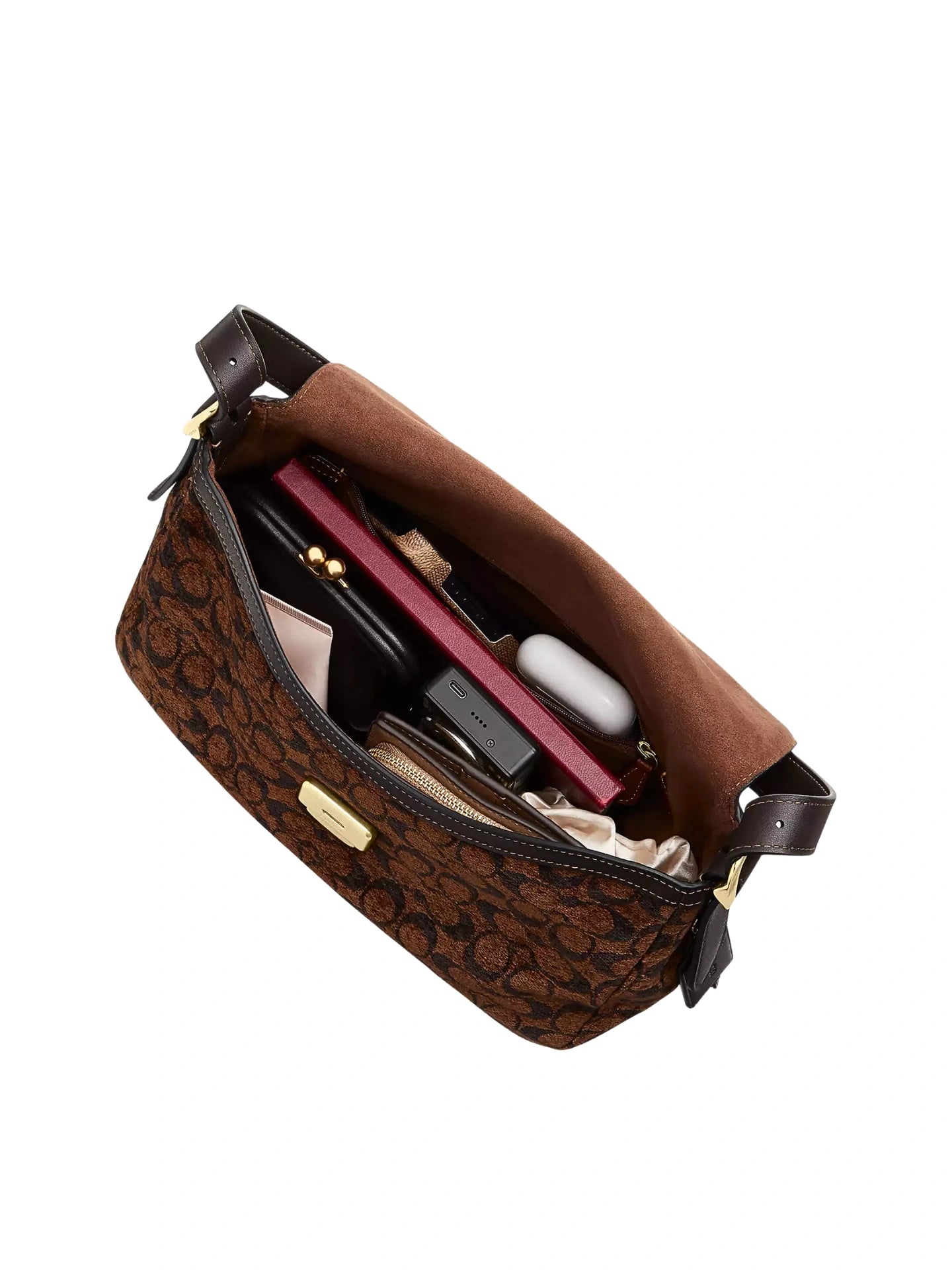 gambar-dalam-Coach-Etta-Flap-Bag-In-Signature-Chenille-Truffle