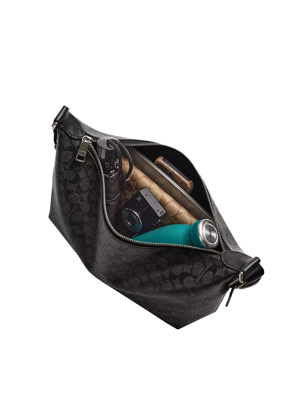 gambar-dalam-Coach-Finn-Crossbody-Bag-In-Signature-Canvas-Charcoal-Black