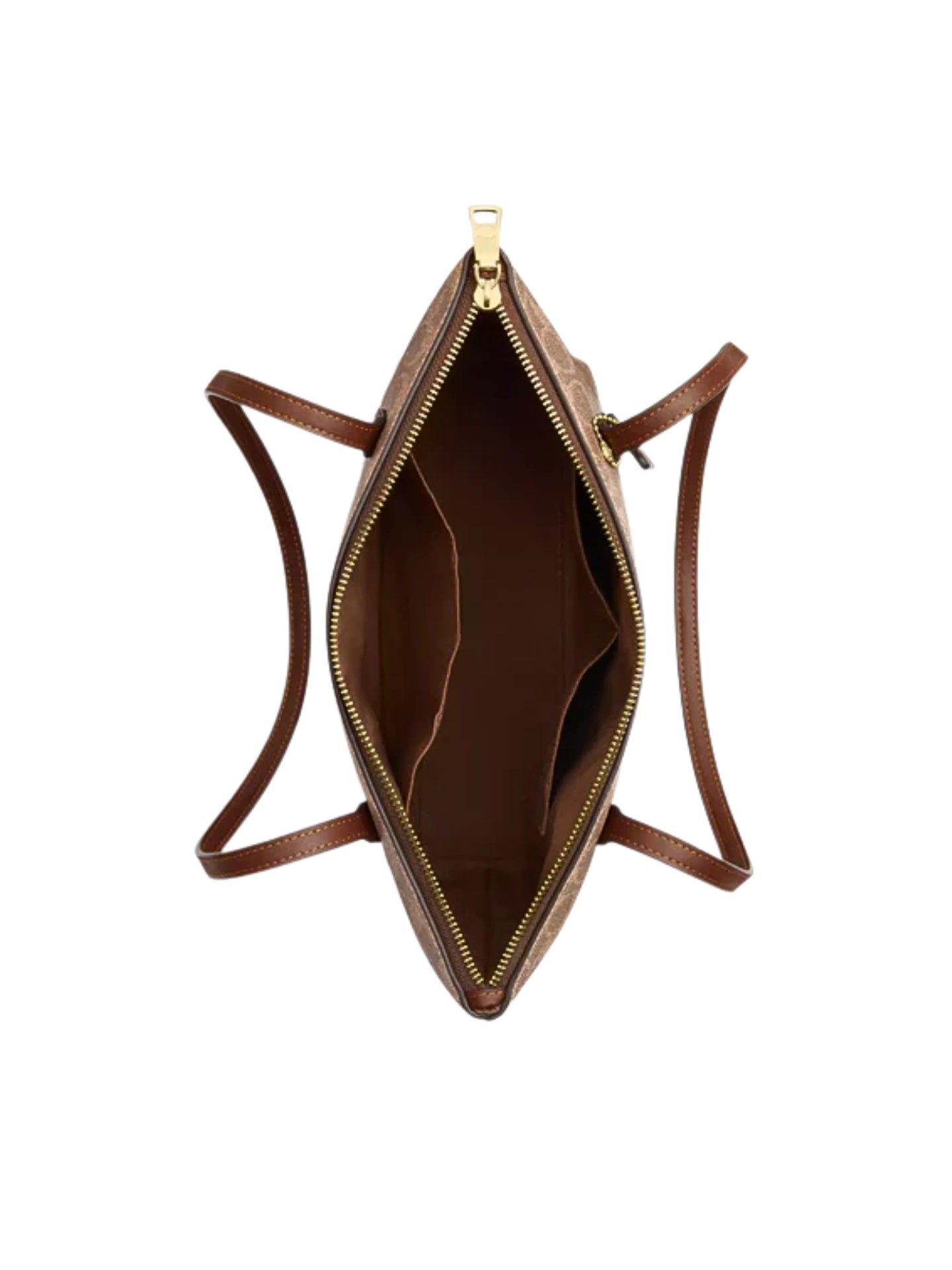 gambar-dalam-Coach-Fiona-Zip-Tote-Bag-In-Signature-Canvas-Tan-Brown