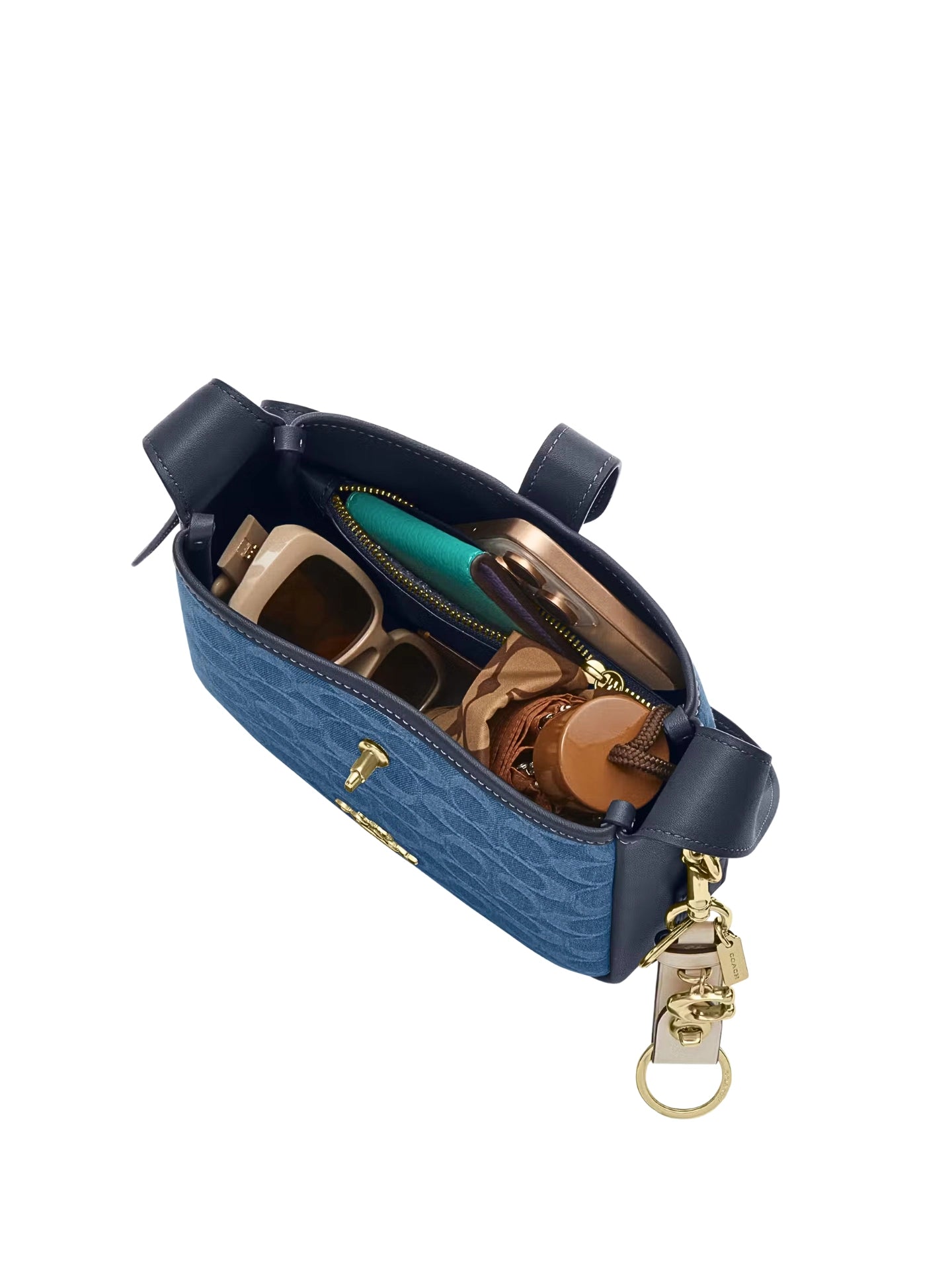 gambar-dalam-Coach-Hadley-Mini-Crossbody-Bag-In-Signature-Denim-Indigo