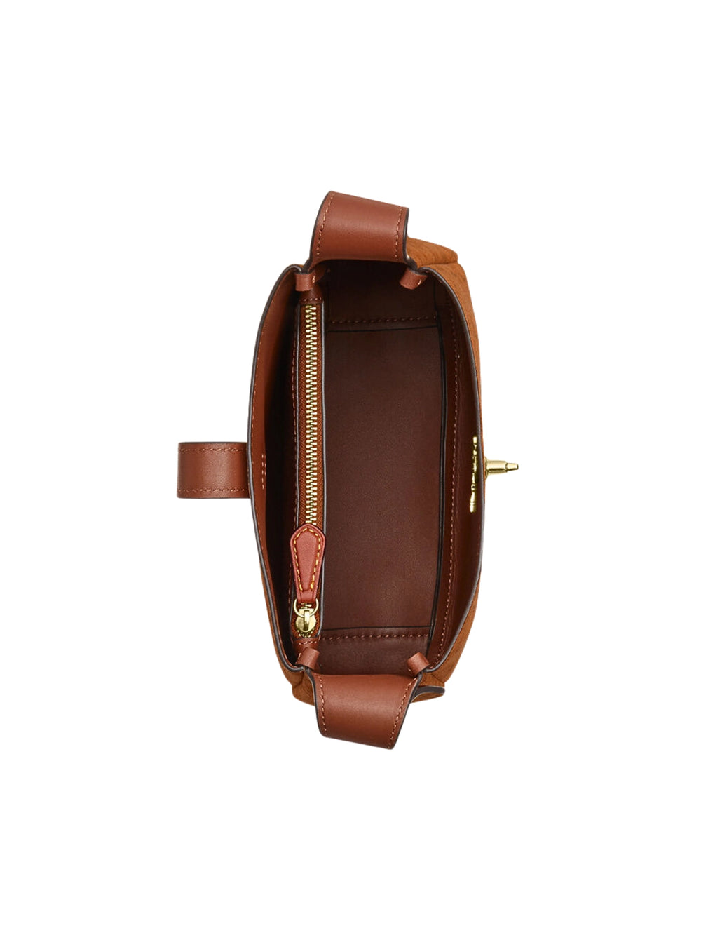 gambar-dalam-Coach-Hadley-Mini-Crossbody-Bag-In-Signature-Suede-Caramel