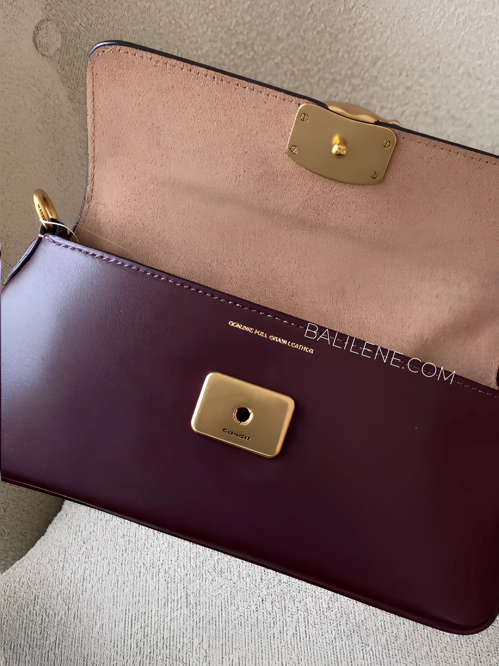 gambar-dalam-Coach-Jet-Shoulder-Bag-Refined-Calf-Leather-Black-Currant-balilene