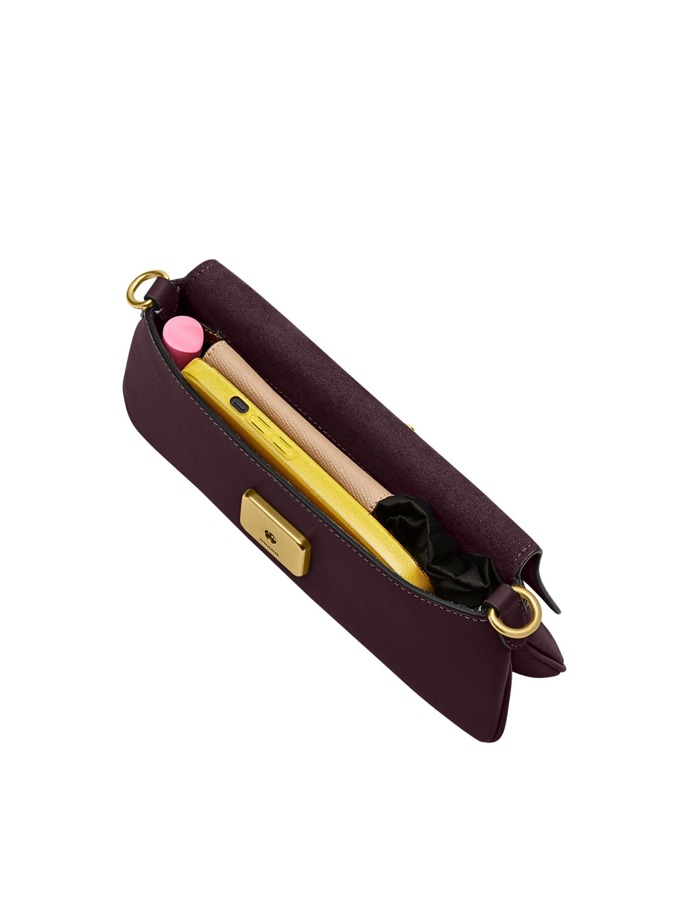 gambar-dalam-Coach-Jet-Shoulder-Bag-Refined-Calf-Leather-Black-Currant