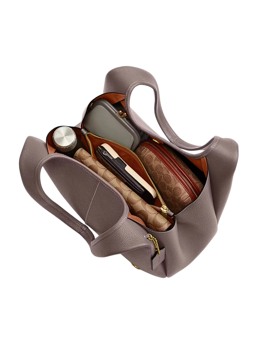 gambar-dalam-Coach-Lana-Shoulder-Bag-Pebble-Leather-Ash