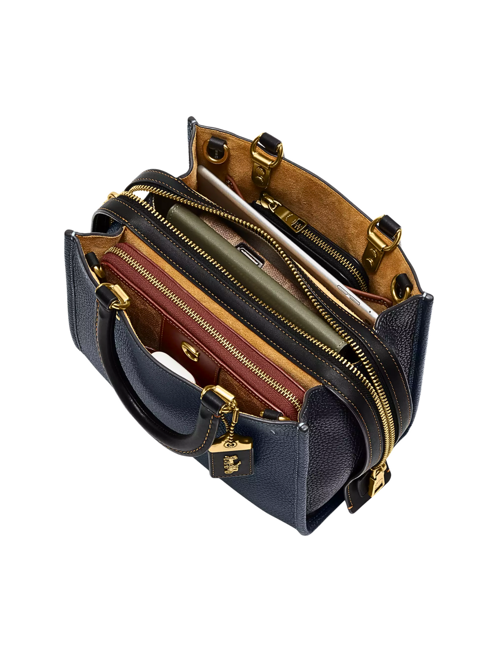 gambar-dalam-Coach-Rogue-Bag-25-In-Regenerative-Leather-Dark-Denim-Multi