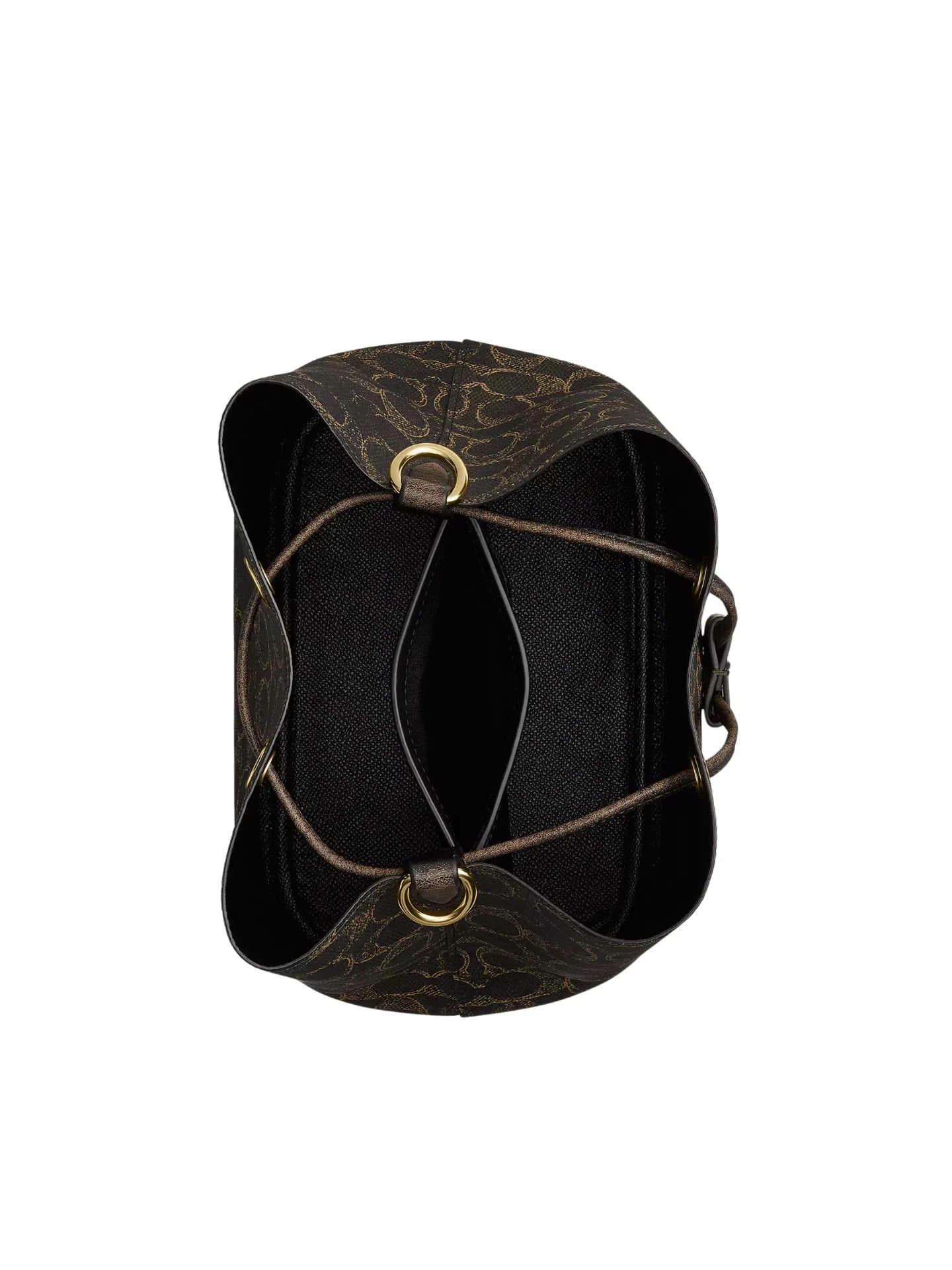 gambar-dalam-Coach-Rowan-Bucket-Bag-In-Loved-Signature-Canvas-With-Charms-Brown