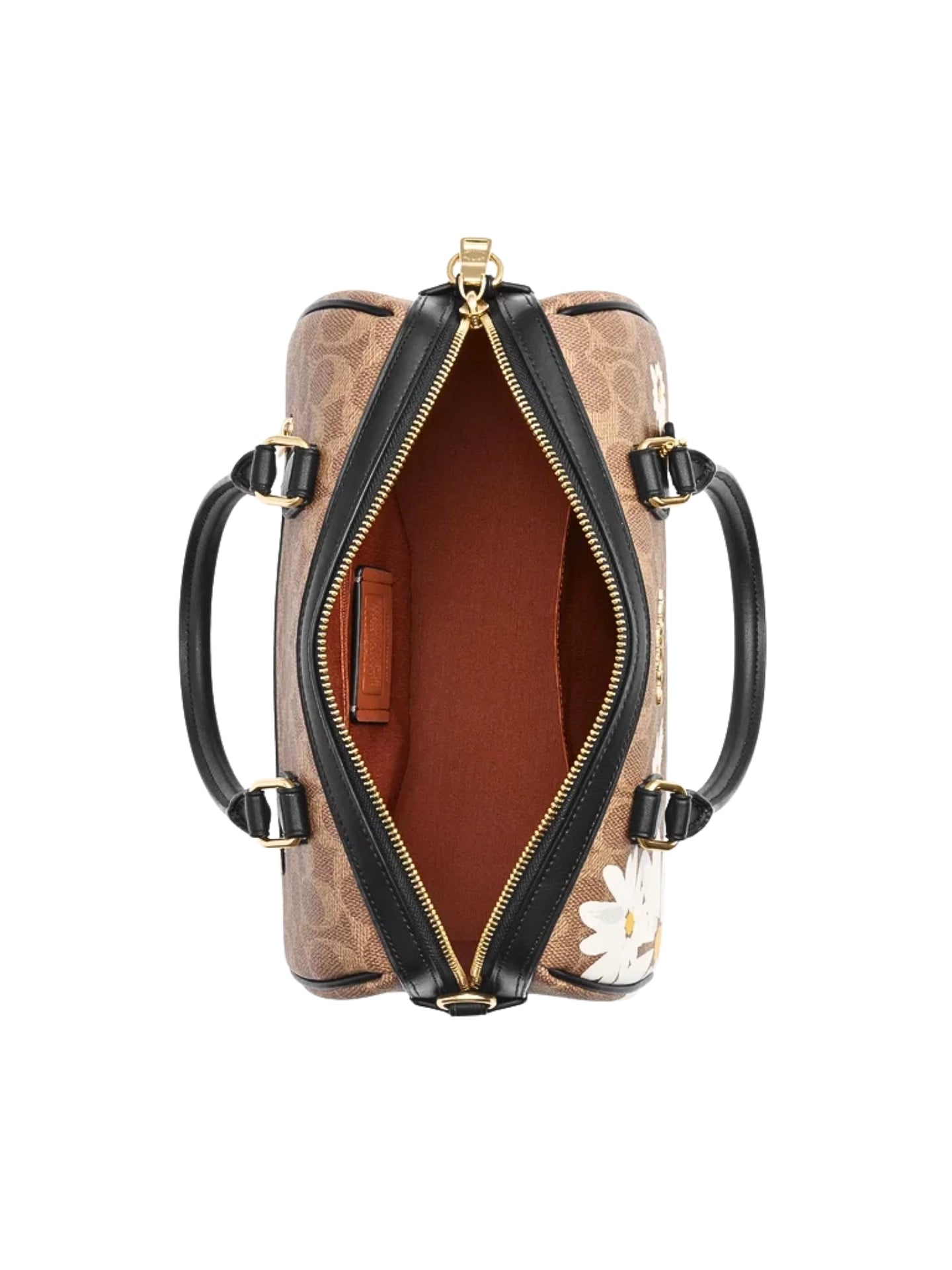 gambar-dalam-Coach-Rowan-Satchel-Bag-In-Signature-Canvas-With-Floral-Print-Tan-Multi