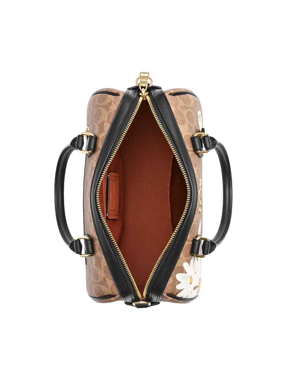 gambar-dalam-Coach-Rowan-Satchel-Bag-In-Signature-Canvas-With-Floral-Print-Tan-Multi