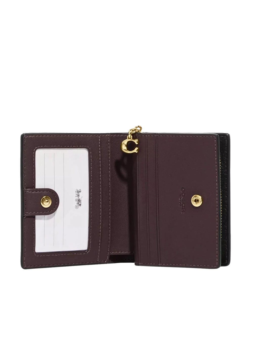 gambar-dalam-Coach-Snap-Wallet-Crocodile-Embossed-Leather-Black