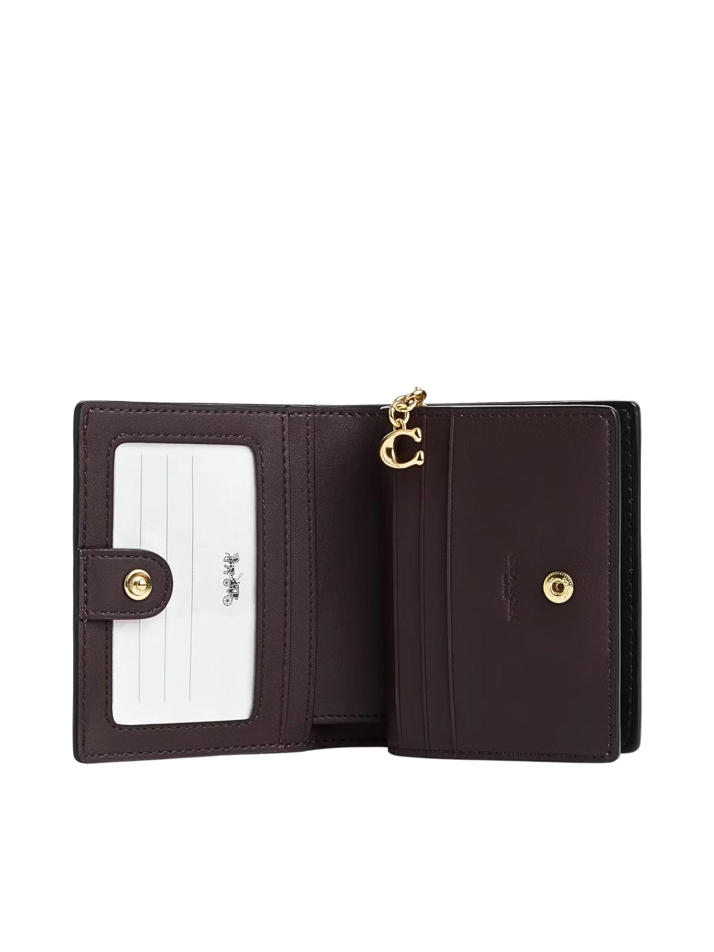 gambar-dalam-Coach-Snap-Wallet-In-Signature-Canvas-Walnut-Black