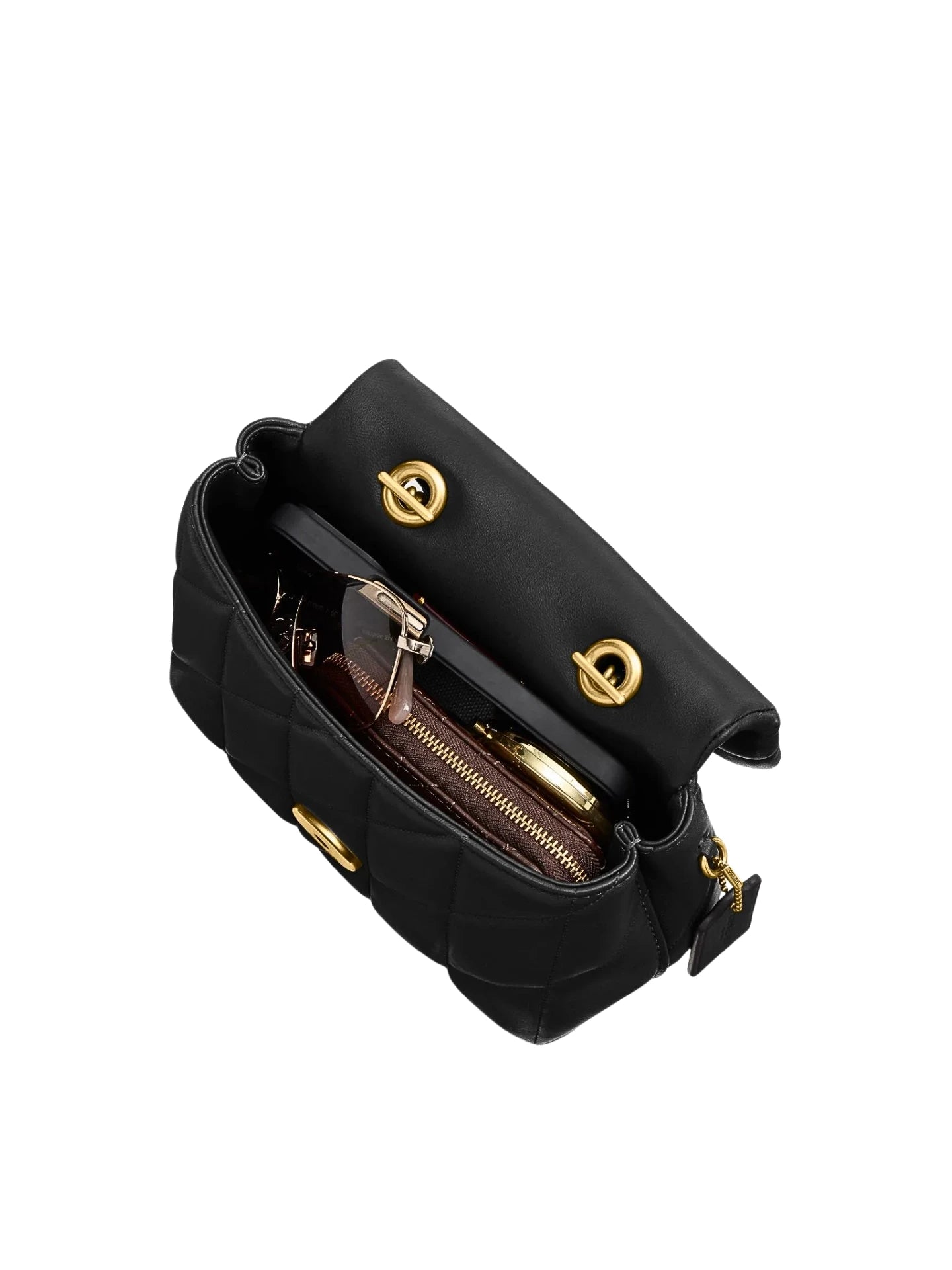gambar-dalam-Coach-Tabby-Top-Handle-Bag-With-Quilting-Black