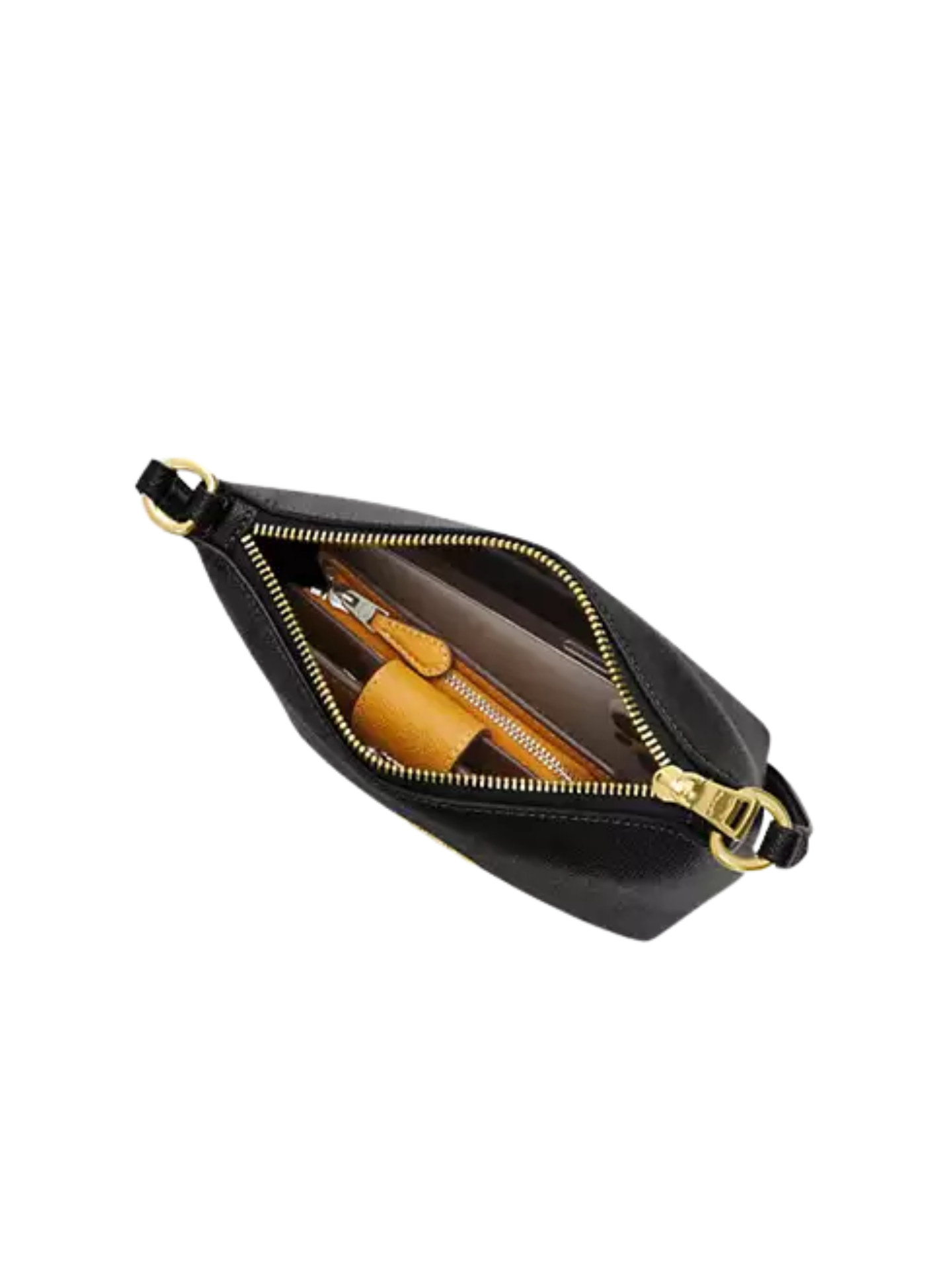 gambar-dalam-Coach-Zip-Crossbody-Bag-Crossgrain-Leather-Black