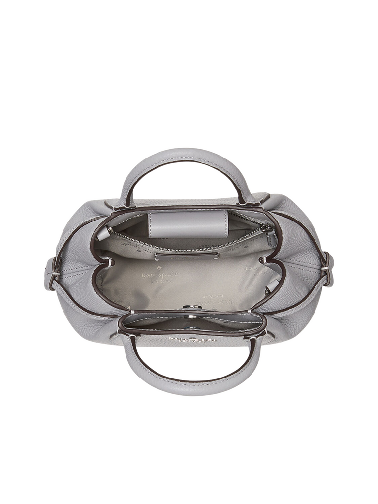 gambar-dalam-Kate-Spade-Dumpling-Pebbled-Leather-Mini-Triple-Compartment-Satchel-Grey