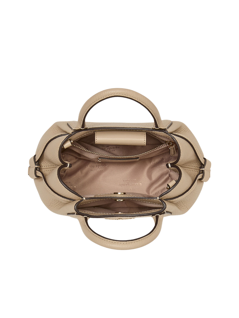 gambar-dalam-Kate-Spade-Dumpling-Pebbled-Leather-Mini-Triple-Compartment-Satchel-Light-Sand