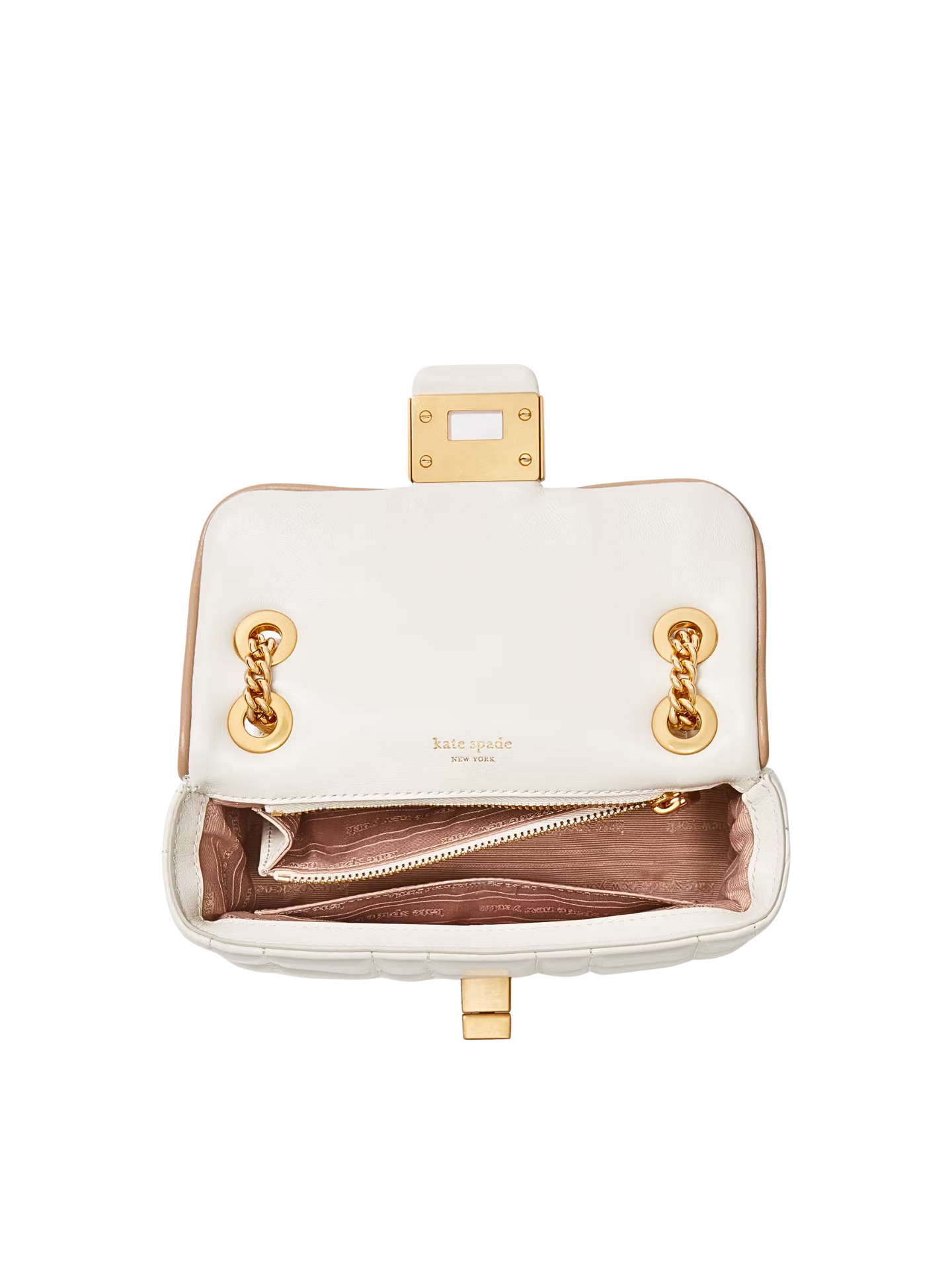 gambar-dalam-Kate-Spade-Evelyn-Small-Quilted-Leather-Ivory