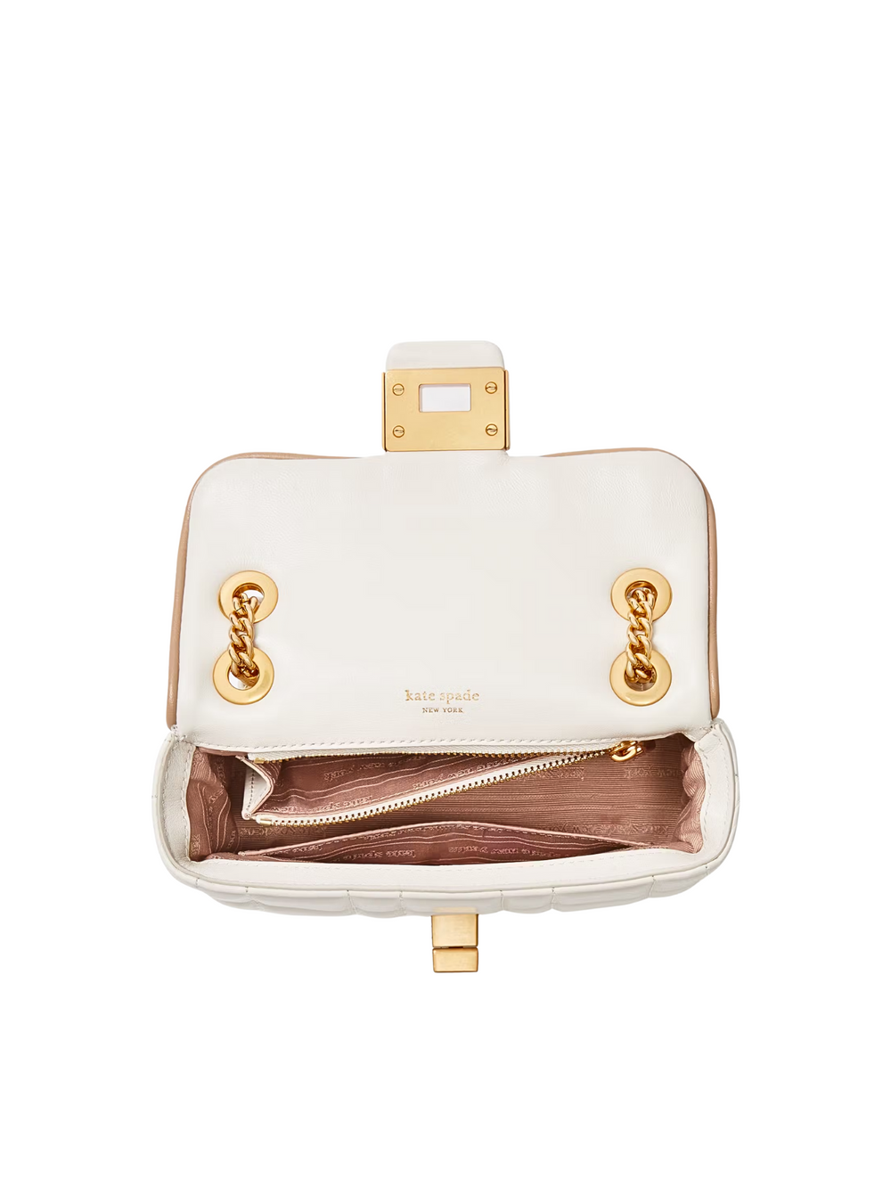 gambar-dalam-Kate-Spade-Evelyn-Small-Quilted-Leather-Ivory