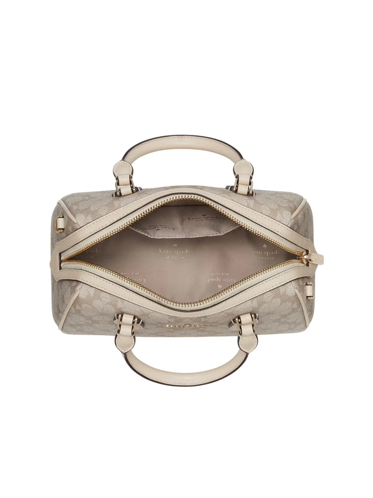 Kate Spade Flower Duffle Crossbody Dark Beige
