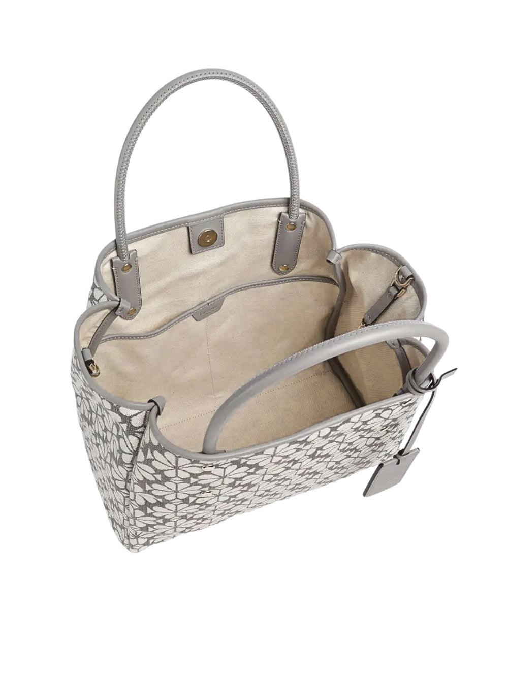 gambar-dalam-Kate-Spade-Flower-Jacquard-Medium-Everything-Tote-Bag-Grey-Multi