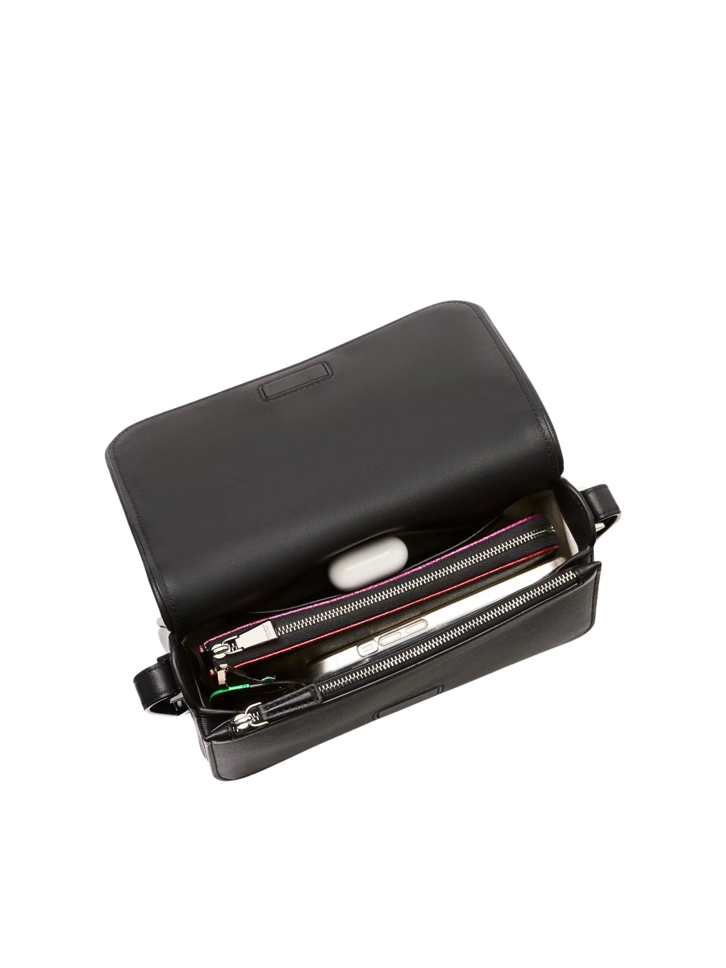 gambar-dalam-Kate-Spade-Flower-Jacquard-Small-Flap-Crossbody-Bag-Black