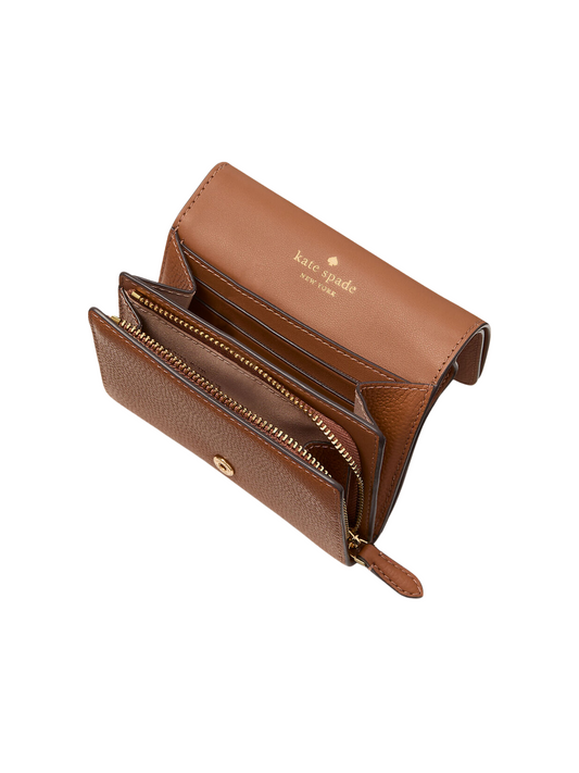 gambar-dalam-Kate-Spade-Kayla-Pebbled-Leather-Small-L-Zip-Wallet-Warm-Ginger